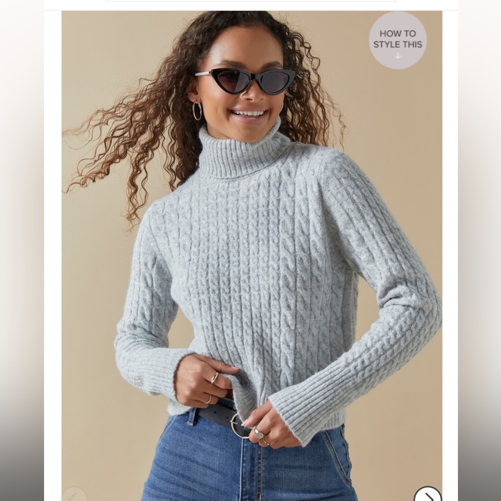 NWTS Gray turtleneck sweater